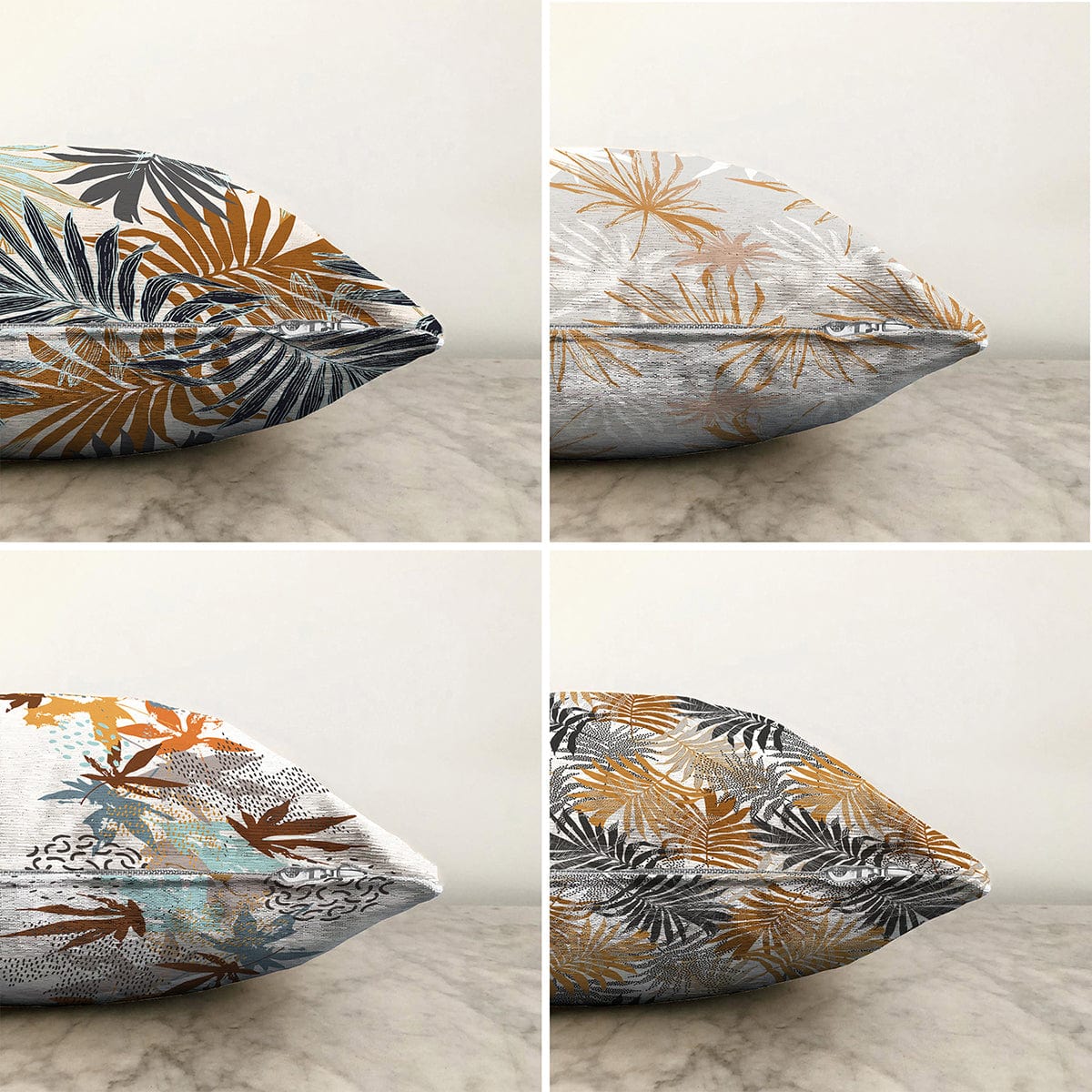 Hillkar Global Set 4 fete perna decorative din poliester si bumbac, Murat RKYK216 Multicolor, 43 x 43 cm