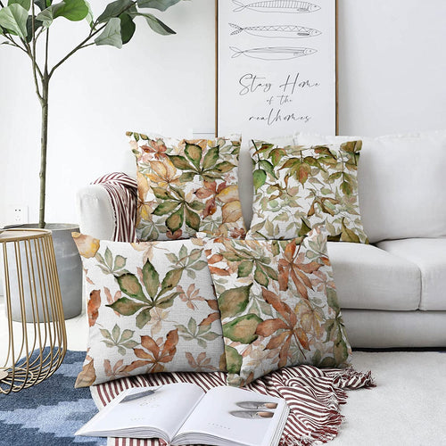 Hillkar Global Set 4 fete perna decorative din poliester si bumbac, Omer RKYK386 Multicolor, 43 x 43 cm