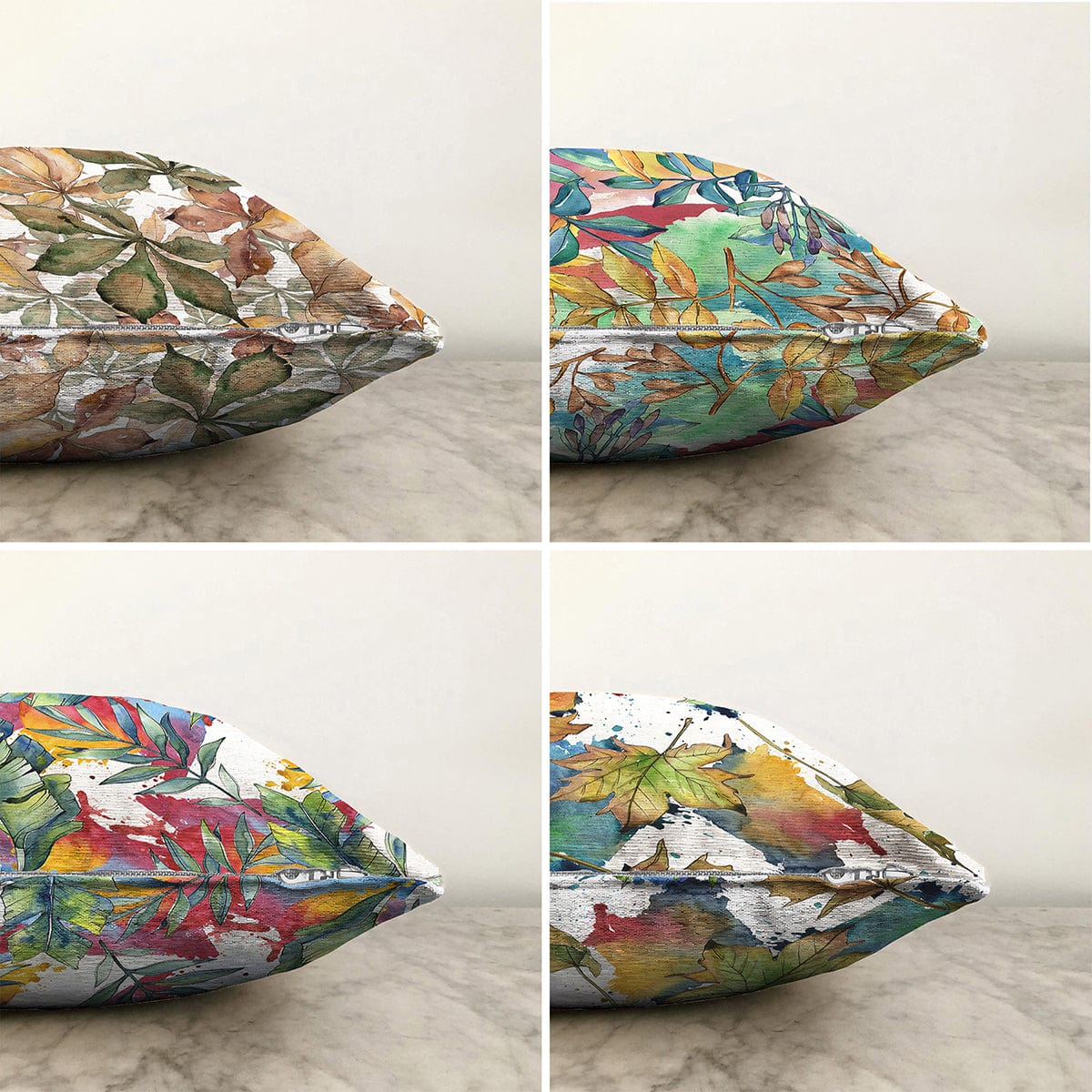 Hillkar Global Set 4 fete perna decorative din poliester si bumbac, Omer RKYK386 Multicolor, 43 x 43 cm