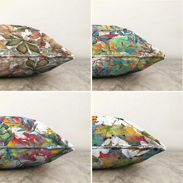 Hillkar Global Set 4 fete perna decorative din poliester si bumbac, Omer RKYK386 Multicolor, 43 x 43 cm