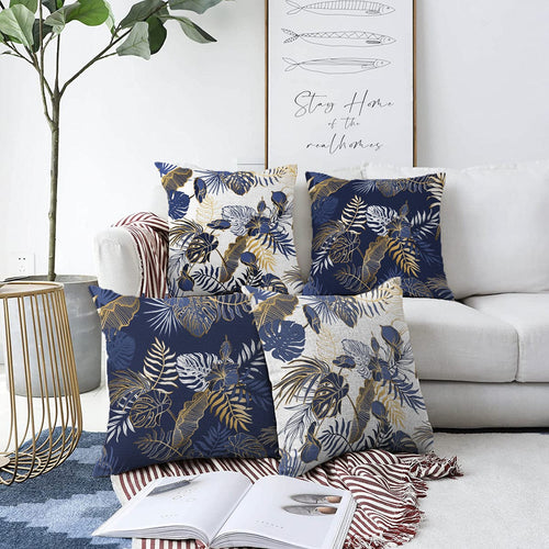 Hillkar Global Set 4 fete perna decorative din poliester si bumbac, Omer RKYK388 Multicolor, 43 x 43 cm