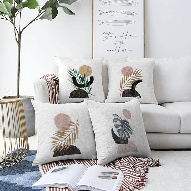 Hillkar Global Set 4 fete perna decorative din poliester si bumbac, Onur RKYK199 Multicolor, 43 x 43 cm