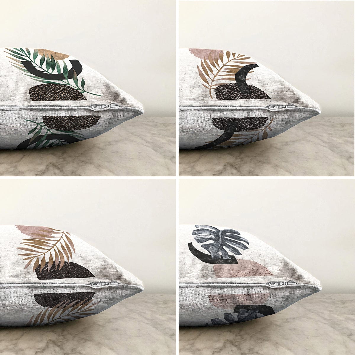 Hillkar Global Set 4 fete perna decorative din poliester si bumbac, Onur RKYK199 Multicolor, 43 x 43 cm