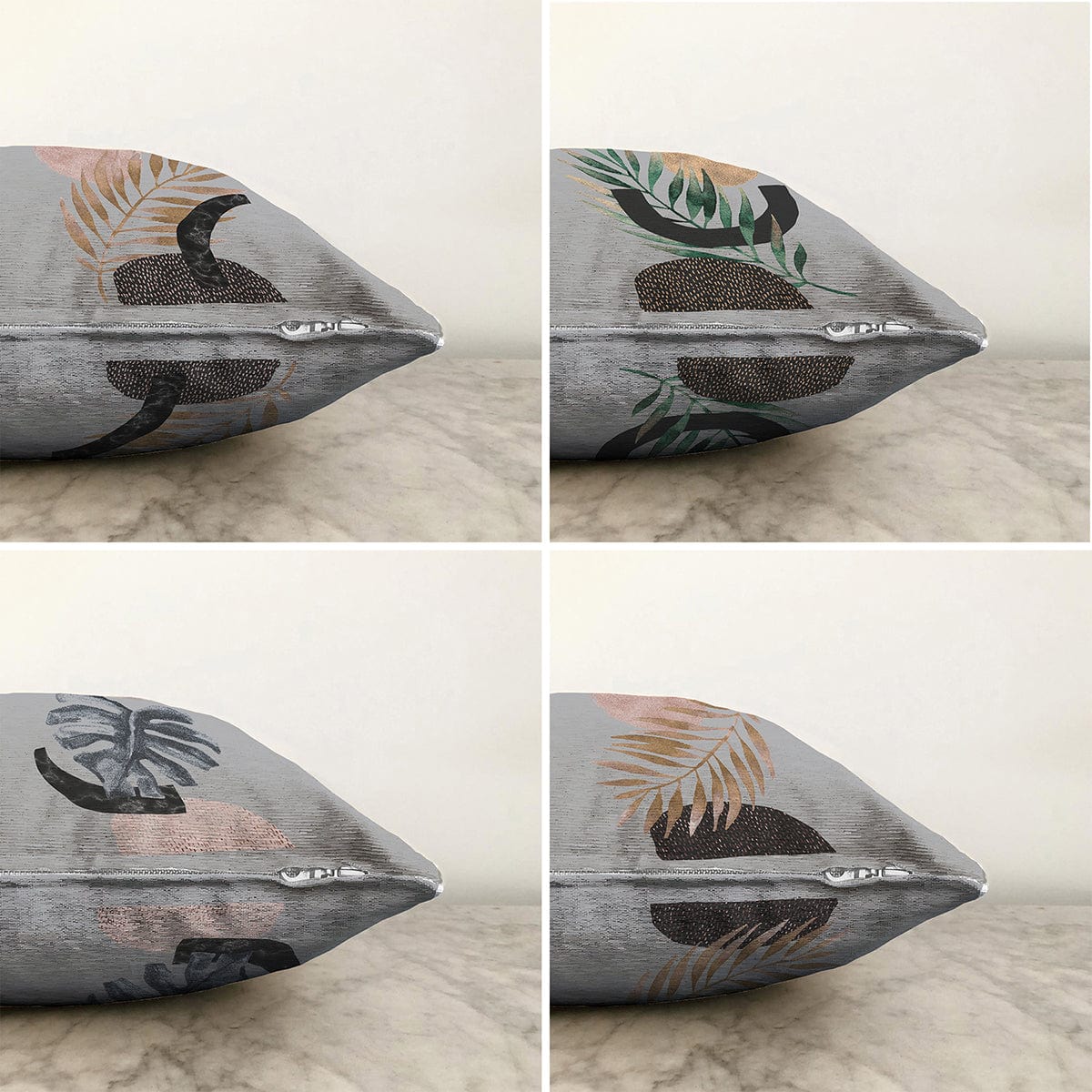 Hillkar Global Set 4 fete perna decorative din poliester si bumbac, Onur RKYK200 Multicolor, 43 x 43 cm