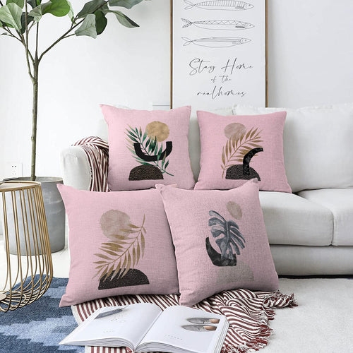 Hillkar Global Set 4 fete perna decorative din poliester si bumbac, Onur RKYK201 Multicolor, 43 x 43 cm