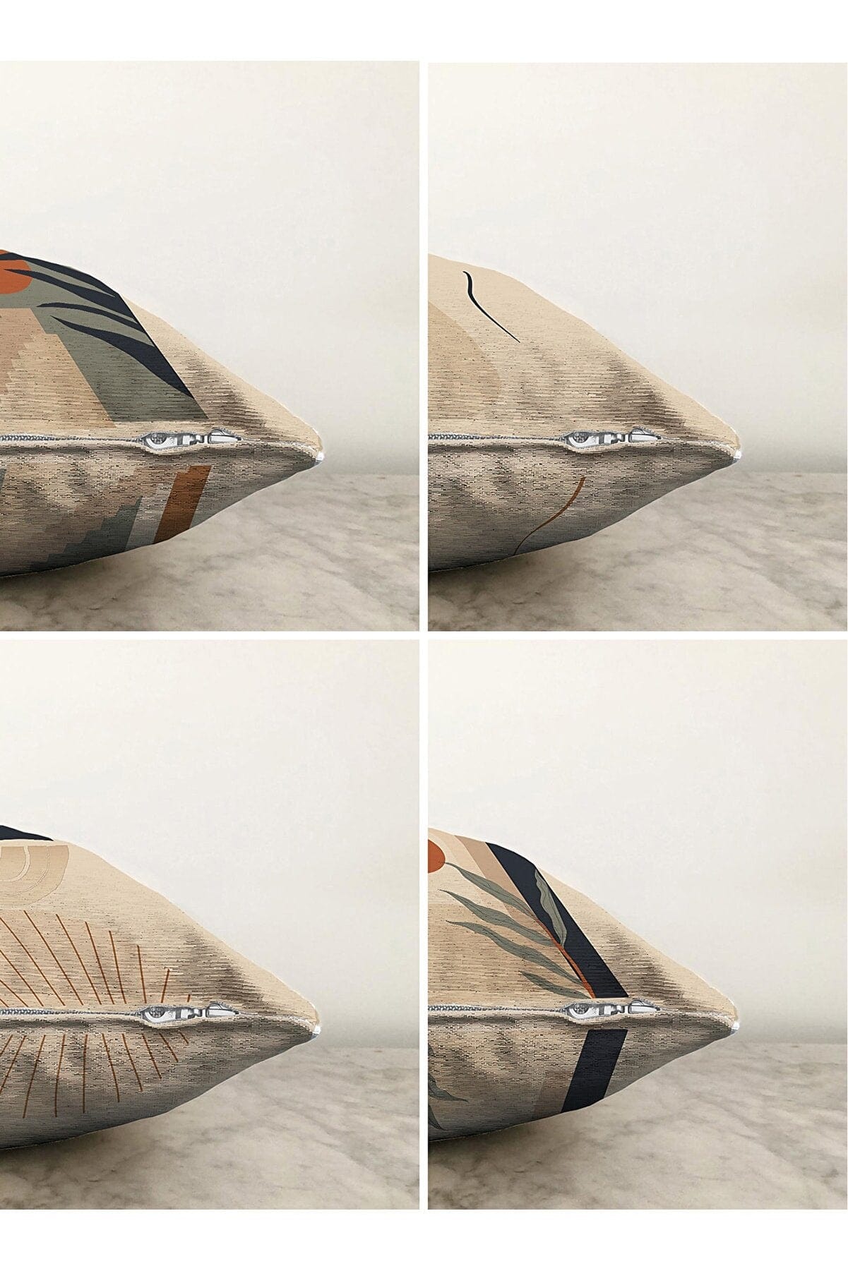 Hillkar Global Set 4 fete perna decorative din poliester si bumbac, Onur RKYK437 Multicolor, 43 x 43 cm