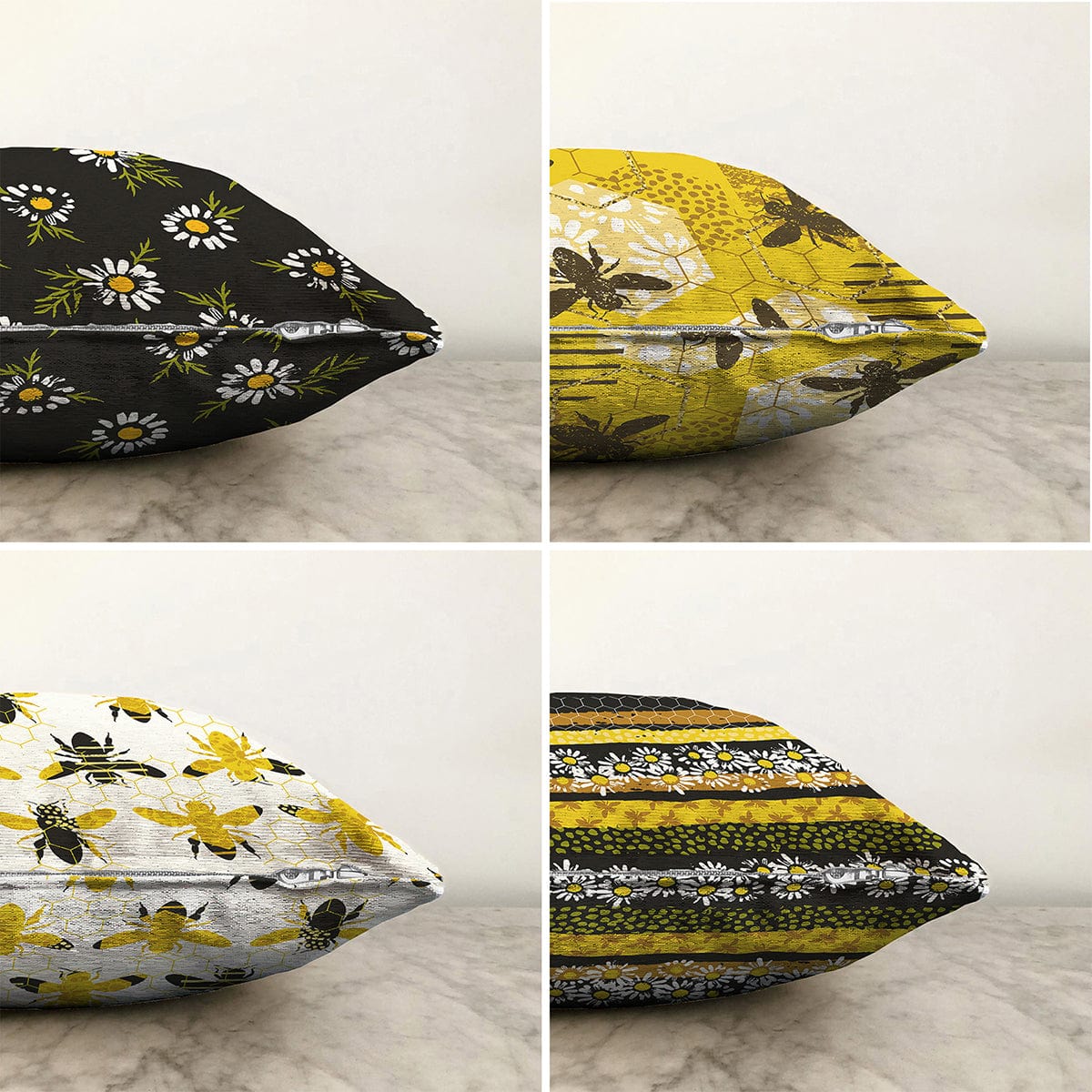 Hillkar Global Set 4 fete perna decorative din poliester si bumbac, Seher RKYK302 Multicolor, 43 x 43 cm