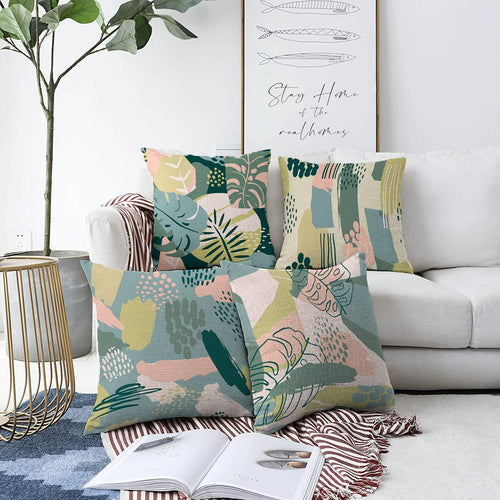 Hillkar Global Set 4 fete perna decorative din poliester si bumbac, Seher RKYK303 Multicolor, 43 x 43 cm