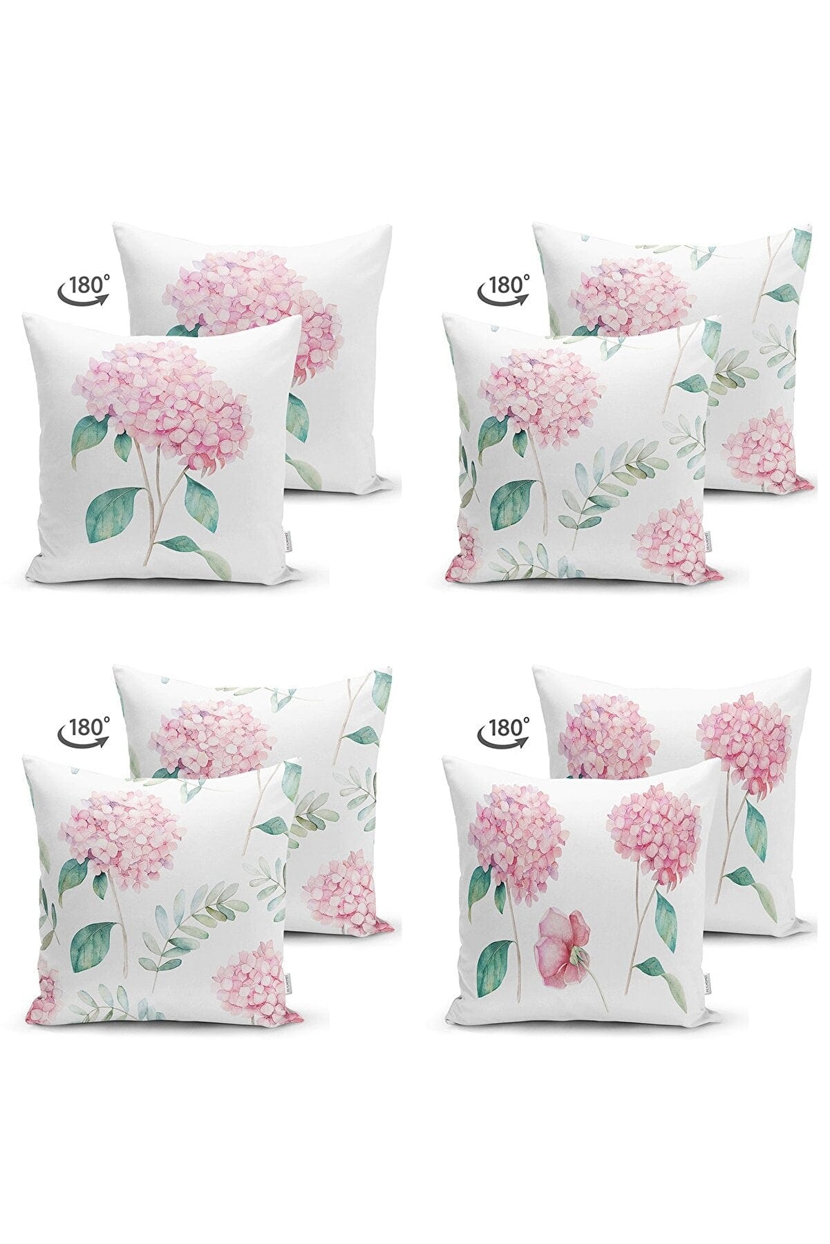 Hillkar Global Set 4 fete perna decorative din poliester si bumbac, Suet RKYK454 Multicolor, 43 x 43 cm