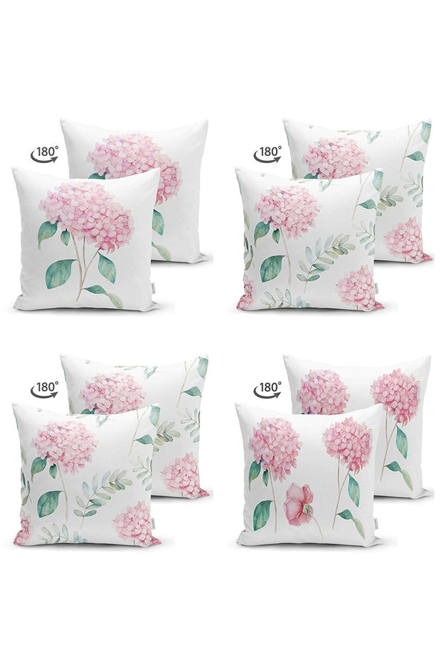 Hillkar Global Set 4 fete perna decorative din poliester si bumbac, Suet RKYK454 Multicolor, 43 x 43 cm