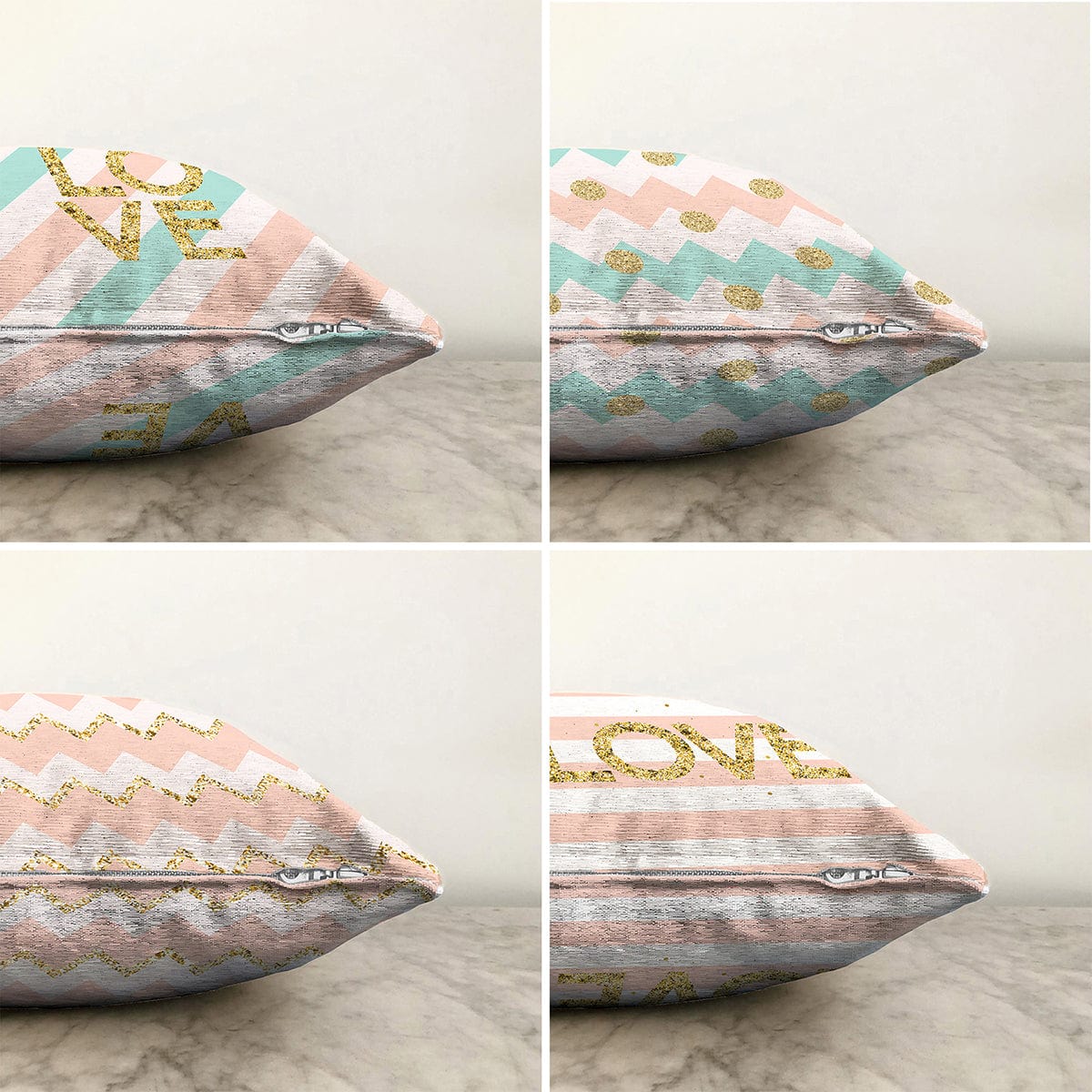 Hillkar Global Set 4 fete perna decorative din poliester si bumbac, Umay RKYK403 Multicolor, 43 x 43 cm