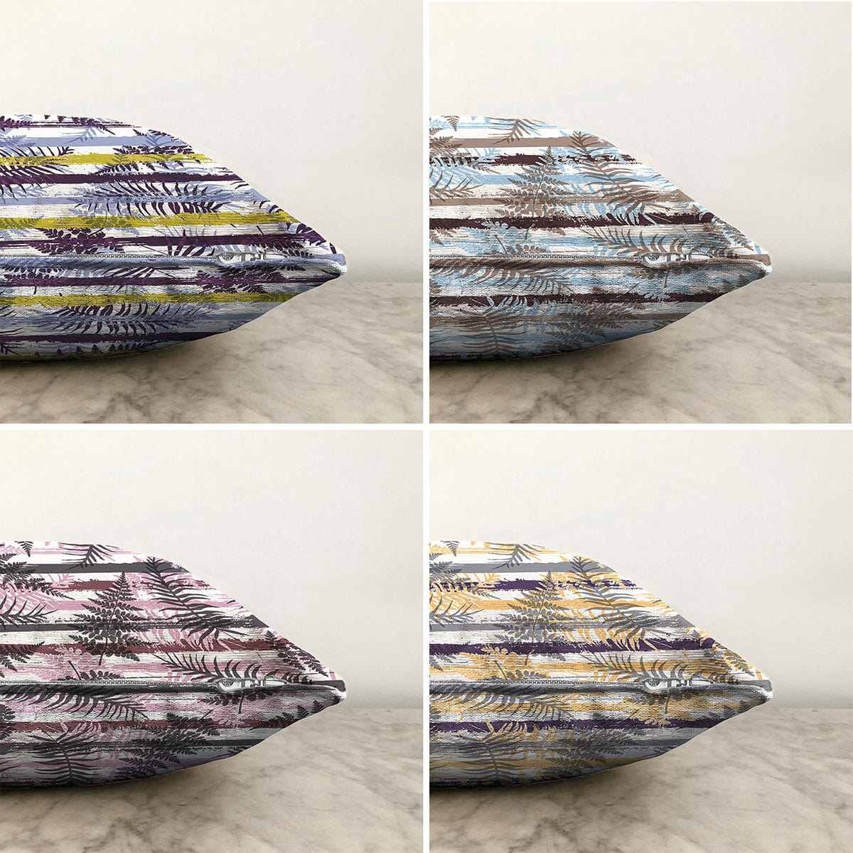 Hillkar Global Set 4 fete perna decorative din poliester si bumbac, Umay RKYK405 Multicolor, 43 x 43 cm