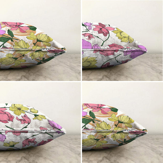 Hillkar Global Set 4 fete perna decorative din poliester si bumbac, Umay RKYK406 Multicolor, 43 x 43 cm