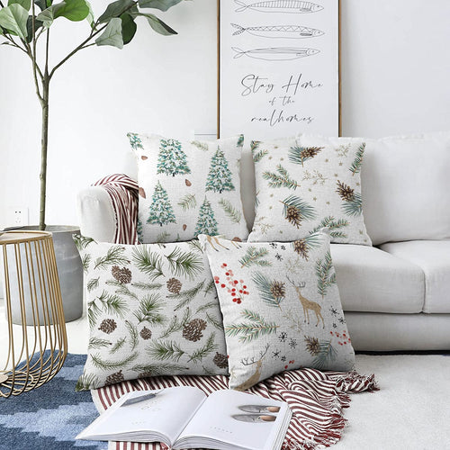 Hillkar Global Set 4 fete perna decorative din poliester si bumbac, Umay RKYK407 Multicolor, 43 x 43 cm