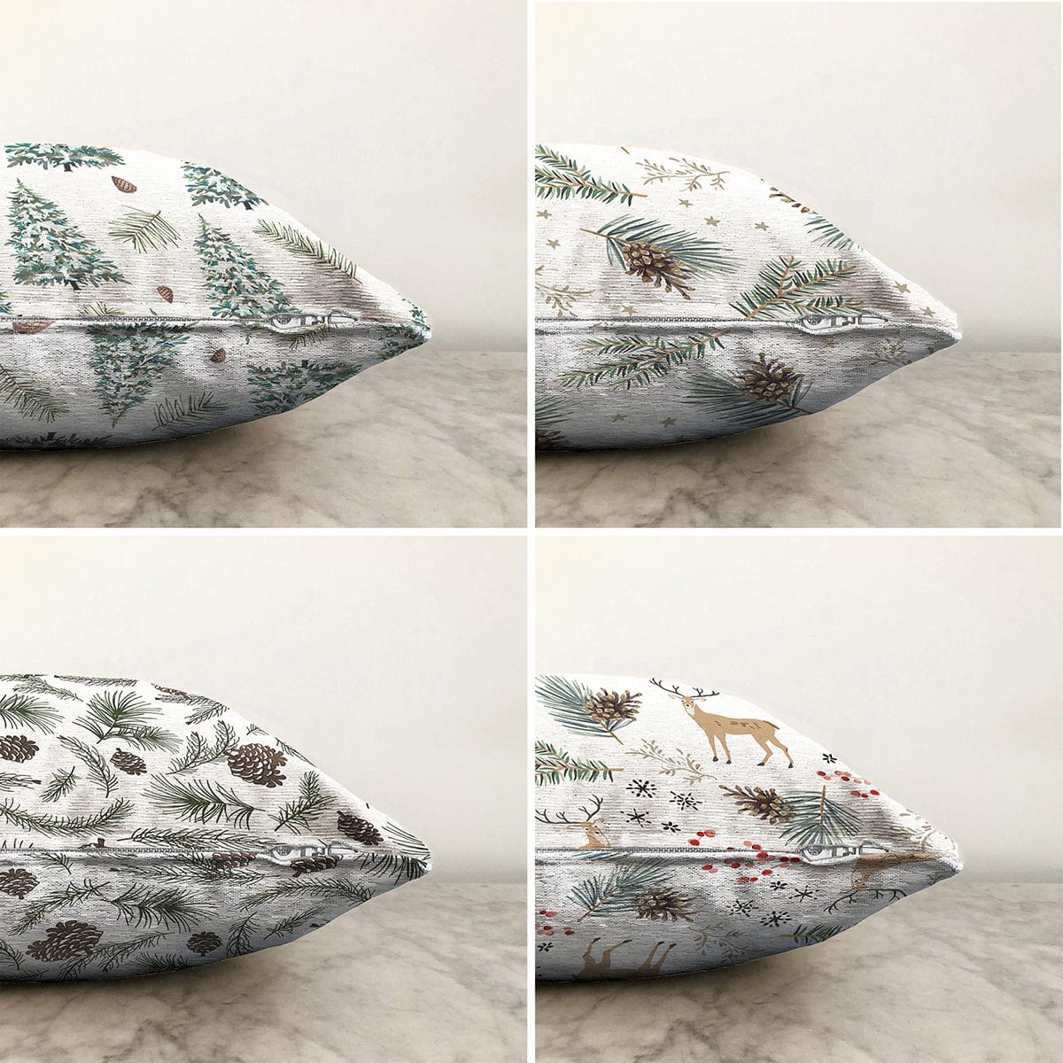 Hillkar Global Set 4 fete perna decorative din poliester si bumbac, Umay RKYK407 Multicolor, 43 x 43 cm