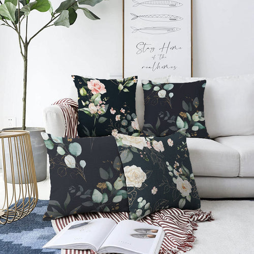 Hillkar Global Set 4 fete perna decorative din poliester si bumbac, Umay RKYK409 Multicolor, 43 x 43 cm