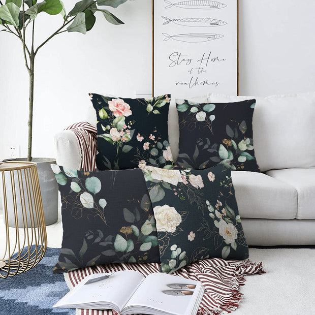 Hillkar Global Set 4 fete perna decorative din poliester si bumbac, Umay RKYK409 Multicolor, 43 x 43 cm