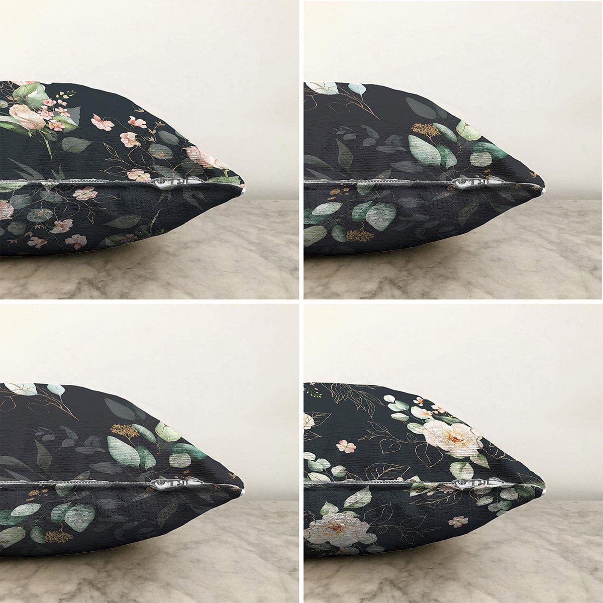 Hillkar Global Set 4 fete perna decorative din poliester si bumbac, Umay RKYK409 Multicolor, 43 x 43 cm