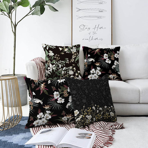 Hillkar Global Set 4 fete perna decorative din poliester si bumbac, Umut RKYK411 Multicolor, 43 x 43 cm