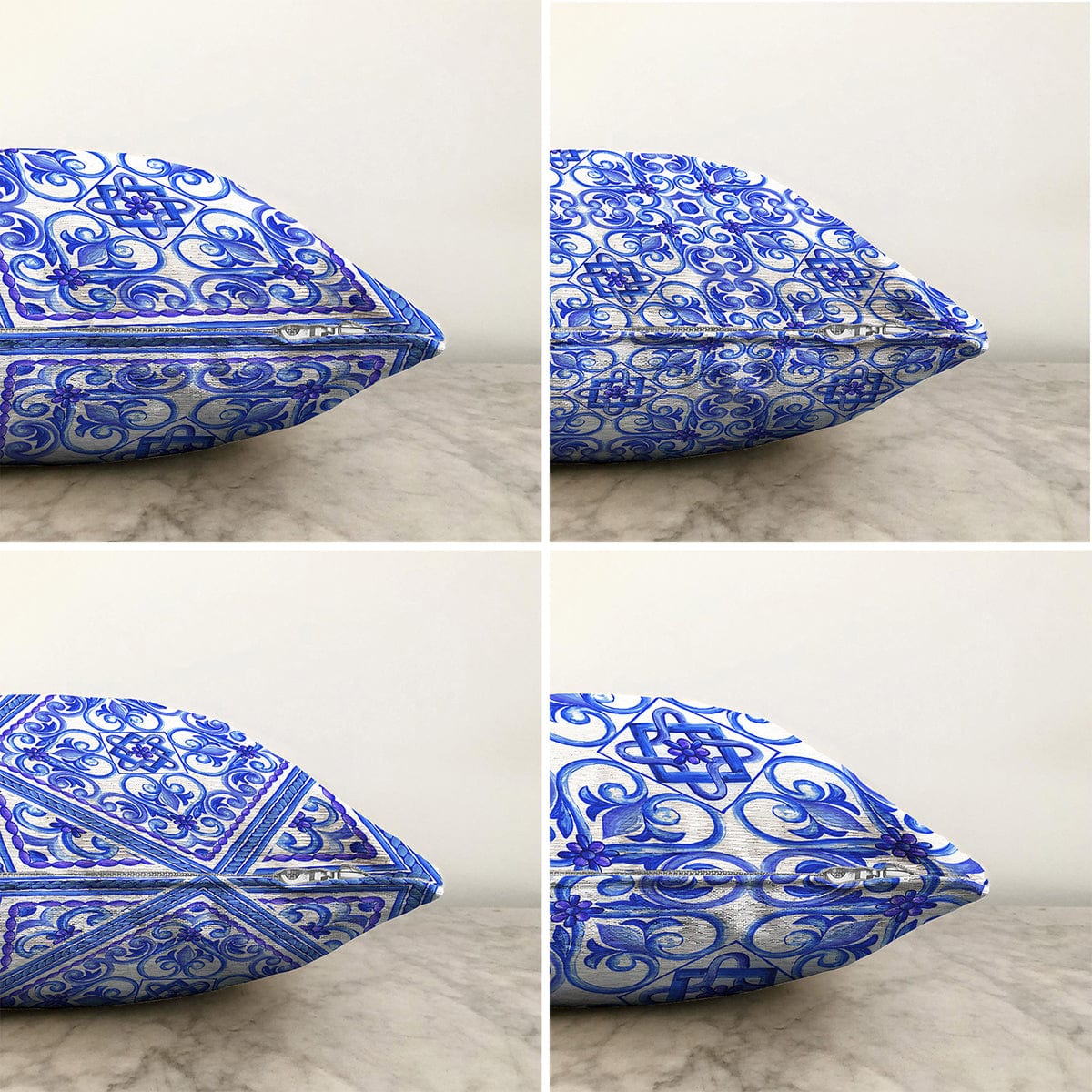 Hillkar Global Set 4 fete perna decorative din poliester si bumbac, Umut RKYK412 Multicolor, 43 x 43 cm