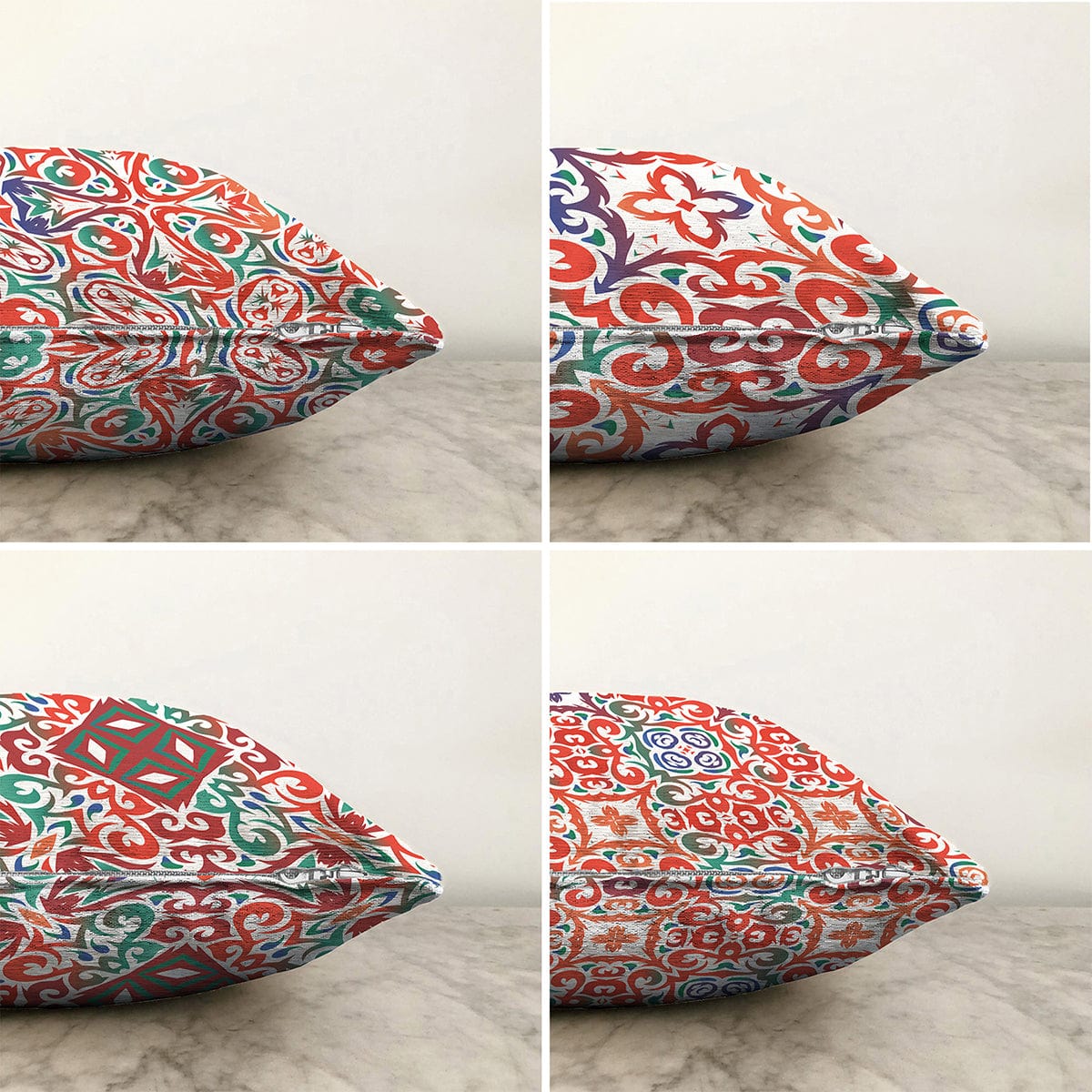 Hillkar Global Set 4 fete perna decorative din poliester si bumbac, Umut RKYK413 Multicolor, 43 x 43 cm