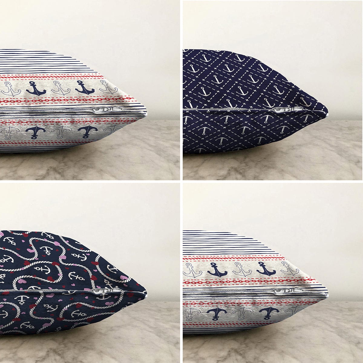 Hillkar Global Set 4 fete perna decorative din poliester si bumbac, Umut RKYK417 Multicolor, 43 x 43 cm