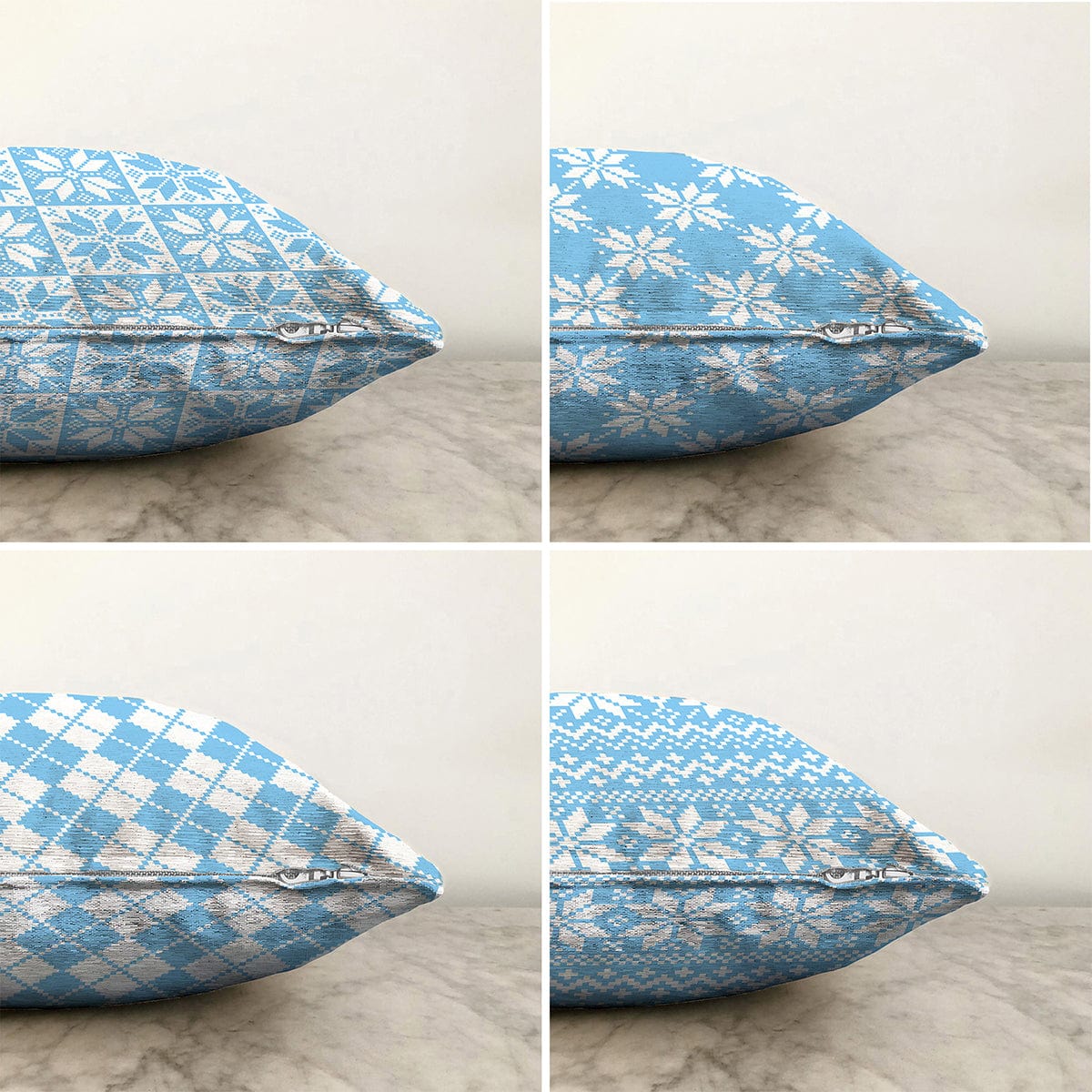 Hillkar Global Set 4 fete perna decorative din poliester si bumbac, Yaman RKYK304 Multicolor, 43 x 43 cm