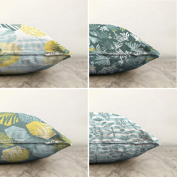 Hillkar Global Set 4 fete perna decorative din poliester si bumbac, Yaman RKYK306 Multicolor, 43 x 43 cm