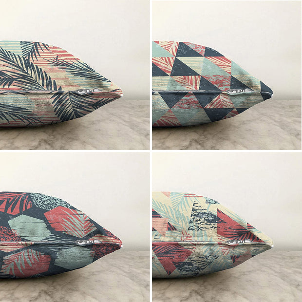 Hillkar Global Set 4 fete perna decorative din poliester si bumbac, Yaman RKYK307 Multicolor, 43 x 43 cm