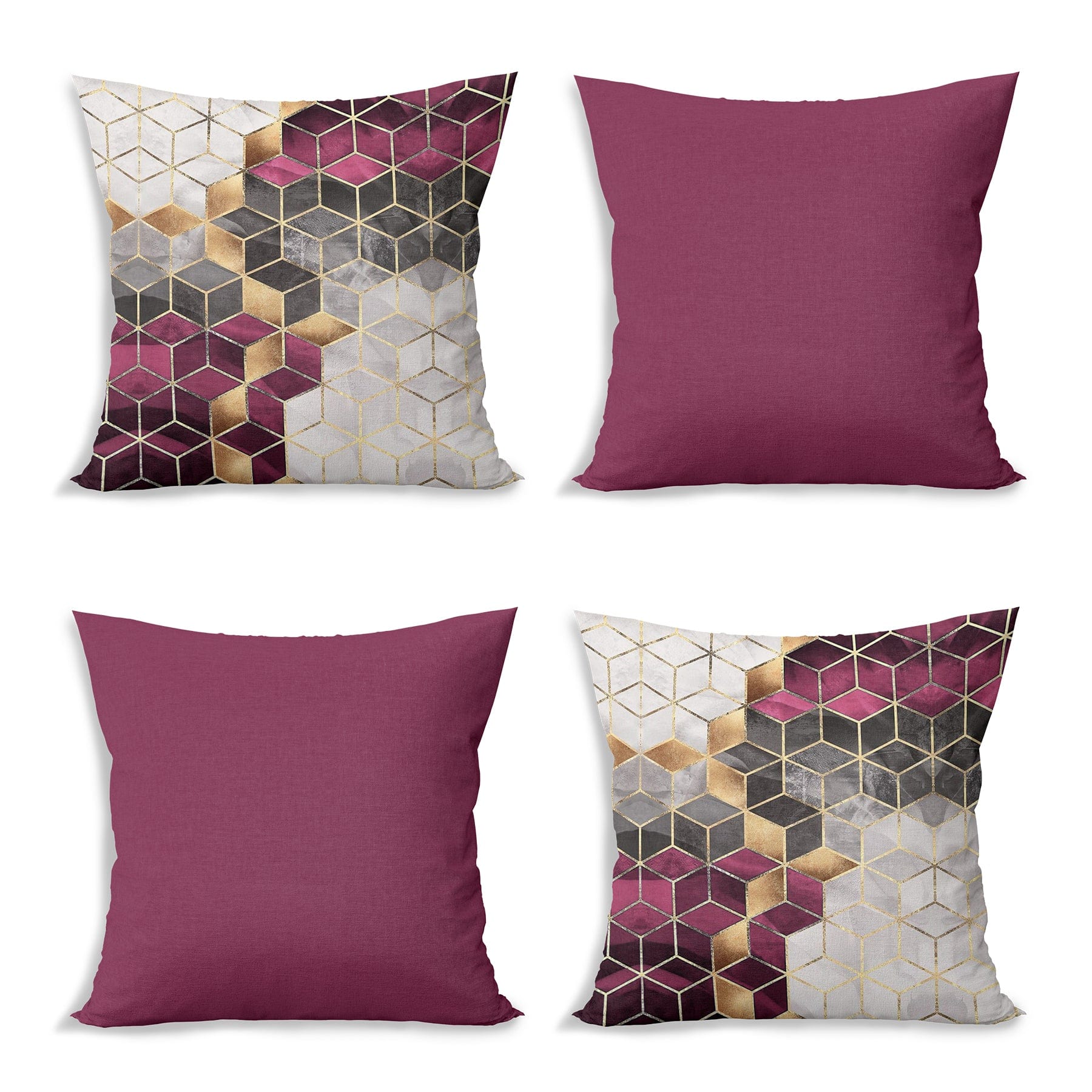 Hillkar Global Set 4 fete perna decorative din poliester si bumbac, Yldiko RKYK470 Multicolor, 43 x 43 cm