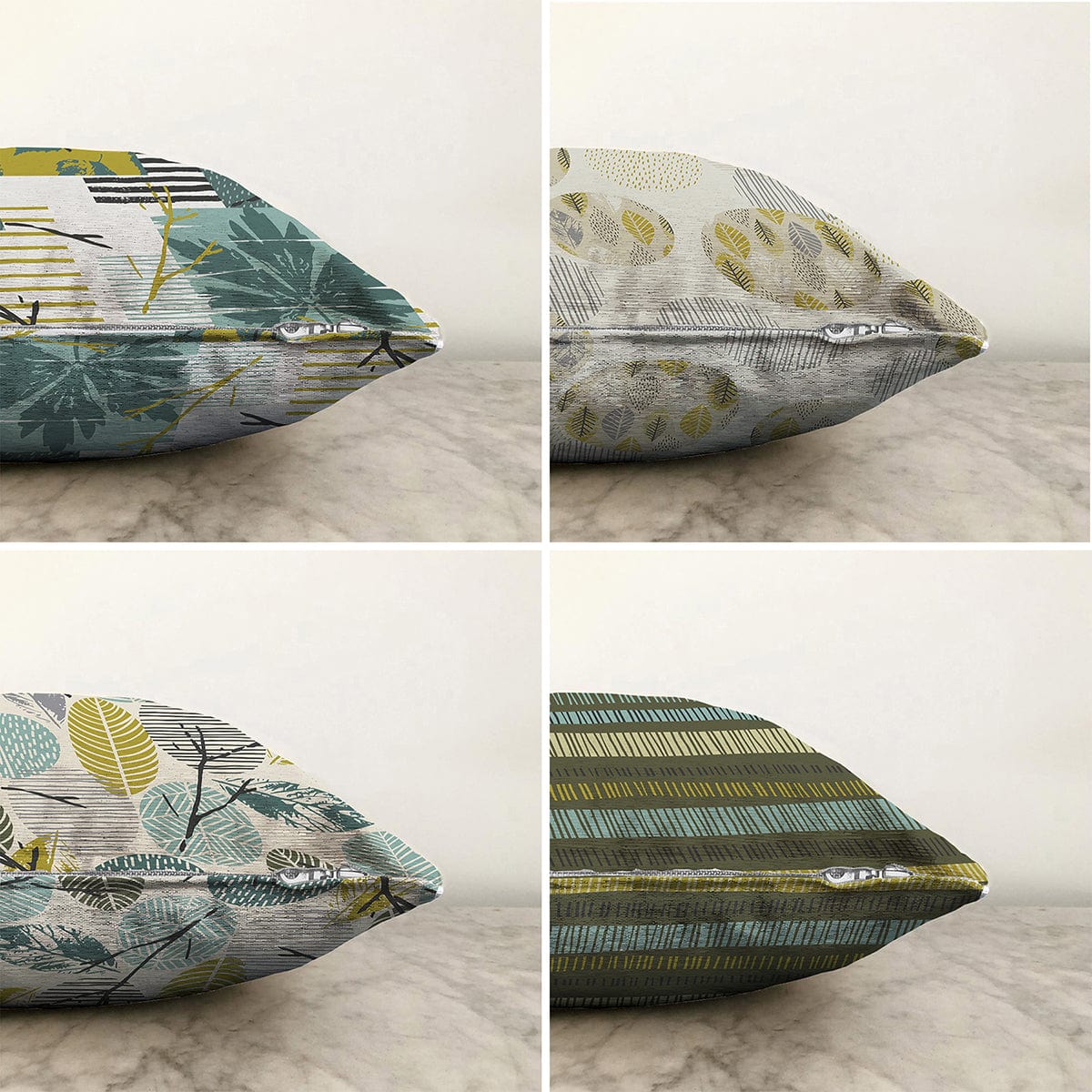 Hillkar Global Set 4 fete perna decorative din poliester si bumbac, Zerrin RKYK296 Multicolor, 43 x 43 cm