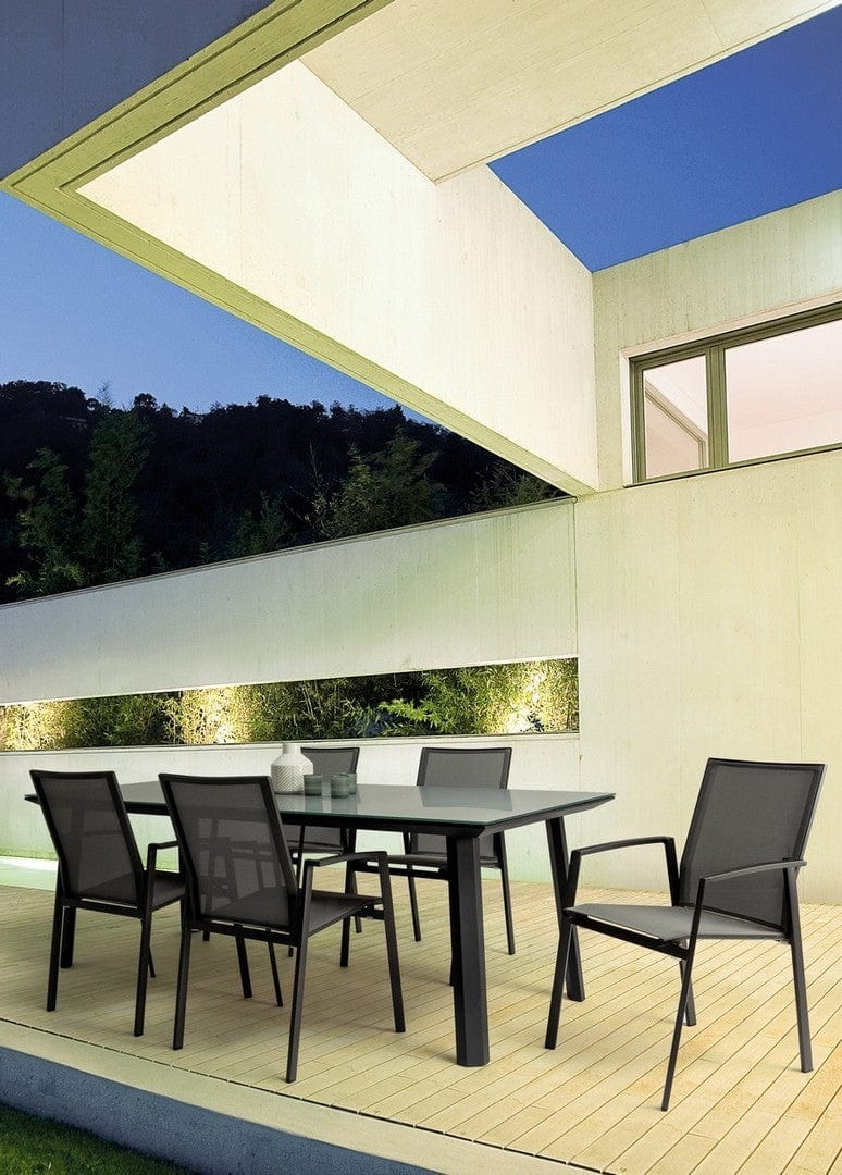 Set 4 scaune de gradina / terasa din metal Cruise Gri / Antracit, l57xA57xH87,5 cm (1)