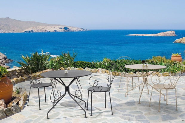 Set 4 scaune de gradina / terasa din metal Etienne Antracit, l49xA49xH89 cm (2)