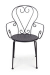 Set 4 scaune de gradina / terasa din metal Etienne Antracit, l49xA49xH89 cm (4)