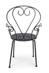 Set 4 scaune de gradina / terasa din metal Etienne Antracit, l49xA49xH89 cm (6)