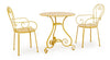 Set 4 scaune de gradina / terasa din metal Etienne Galben, l49xA49xH89 cm (2)