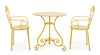 Set 4 scaune de gradina / terasa din metal Etienne Galben, l49xA49xH89 cm (3)