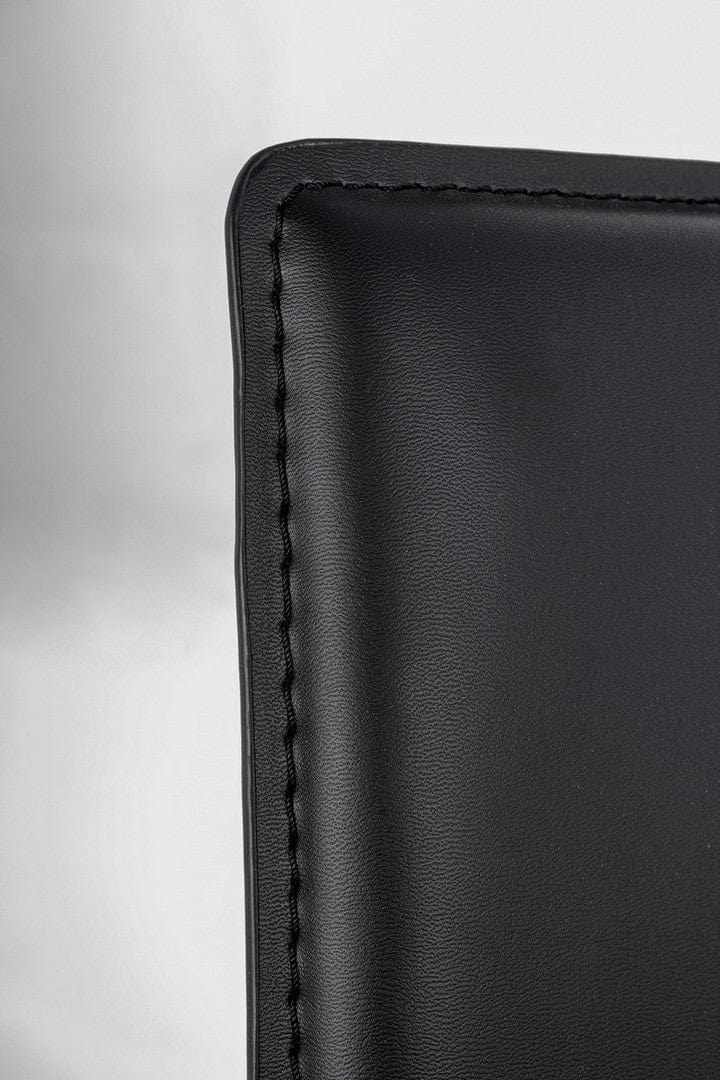 Set 4 scaune din metal, tapitate cu piele ecologica Alison Negru, l50xA42,5xH90 cm (3)