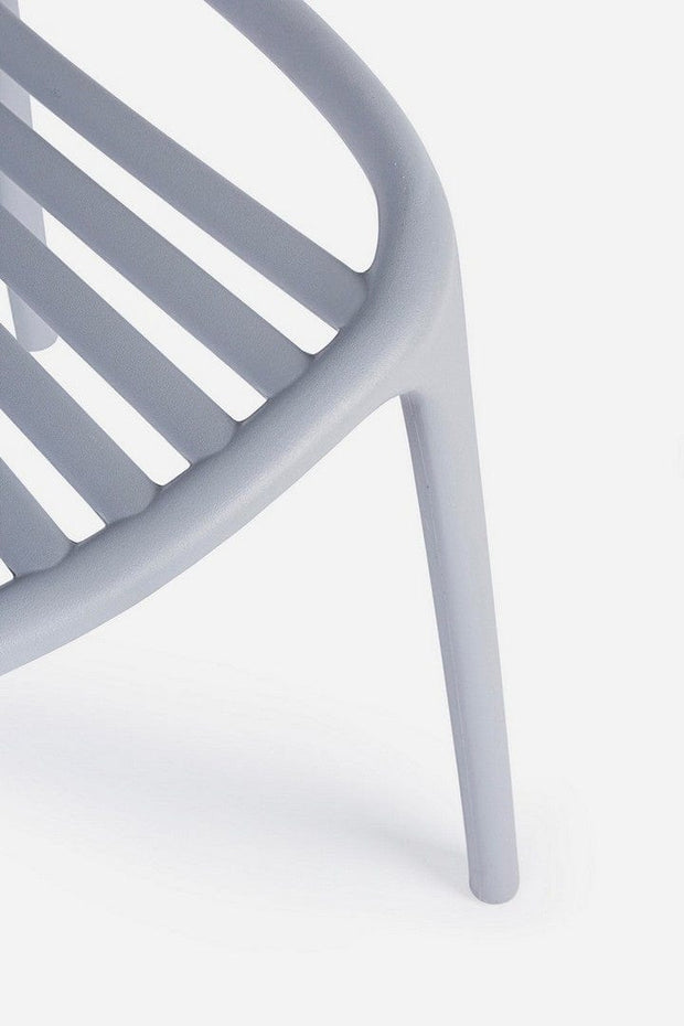 Set 4 scaune din plastic Cassandra Gri Deschis, l55xA46xH81 cm (4)