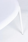 Set 4 scaune din plastic cu picioare metalice Iris Alb, l45xA52xH84 cm (4)
