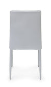 Set 4 scaune tapitate cu piele ecologica si picioare metalice Achille Gri, l43,5xA53,5xH92 cm (4)