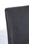 Set 4 scaune tapitate cu piele ecologica si picioare metalice Alva Gri Inchis / Negru, l45xA58xH90 cm (6)