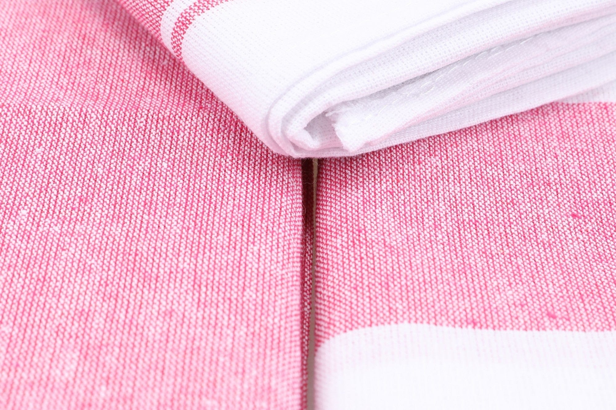 Asir Set 6 prosoape de bucatarie din bumbac Pecete Roz / Alb, 45 x 60 cm