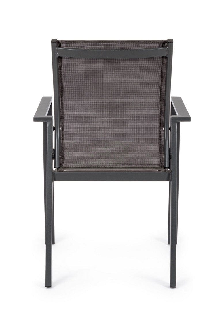 Set 6 scaune de gradina / terasa din metal si material textil Crozet Antracit, l56,5xA62xH88 cm (4)