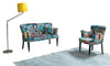 Set Canapea Fixa 2 Locuri + 2 Fotolii Fixe, Frida Multicolor