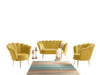Set Canapea Fixa 2 Locuri + 2 Fotolii Fixe, Inci Galben (1)