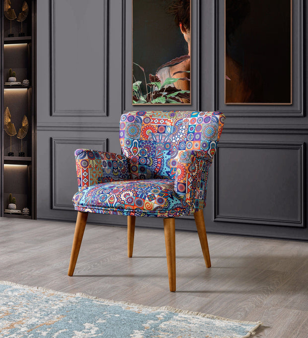 Oyo Set Canapea Fixa 2 Locuri + 2 Fotolii Fixe, Mihenk Multicolor