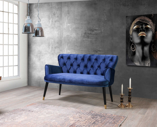 Set Canapea Fixa 2 Locuri + 2 Fotolii Fixe, Vegas Bleumarin (2)