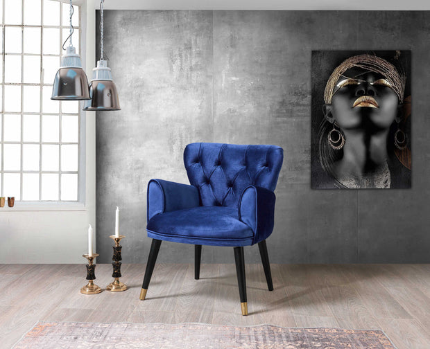 Set Canapea Fixa 2 Locuri + 2 Fotolii Fixe, Vegas Bleumarin (3)