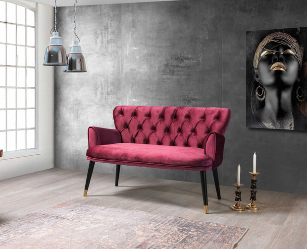 Set Canapea Fixa 2 Locuri + 2 Fotolii Fixe, Vegas Burgundy (2)